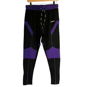 SuperX Jogging Pants Black and Purple Mens Size Medium